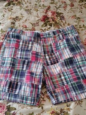 EUC- Ralph Lauren Style - Men's Multicolor Madras Patchwork Plaid Shorts - 40